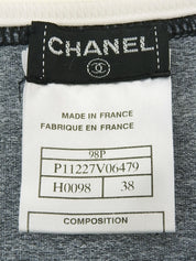 1998 CC mark embroidered sleeveless dress in gray/multi