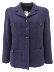 1995 Wool CC Mark Button Jacket, Purple