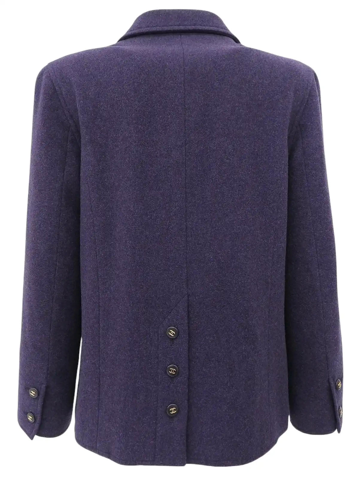 1995 Wool CC Mark Button Jacket, Purple