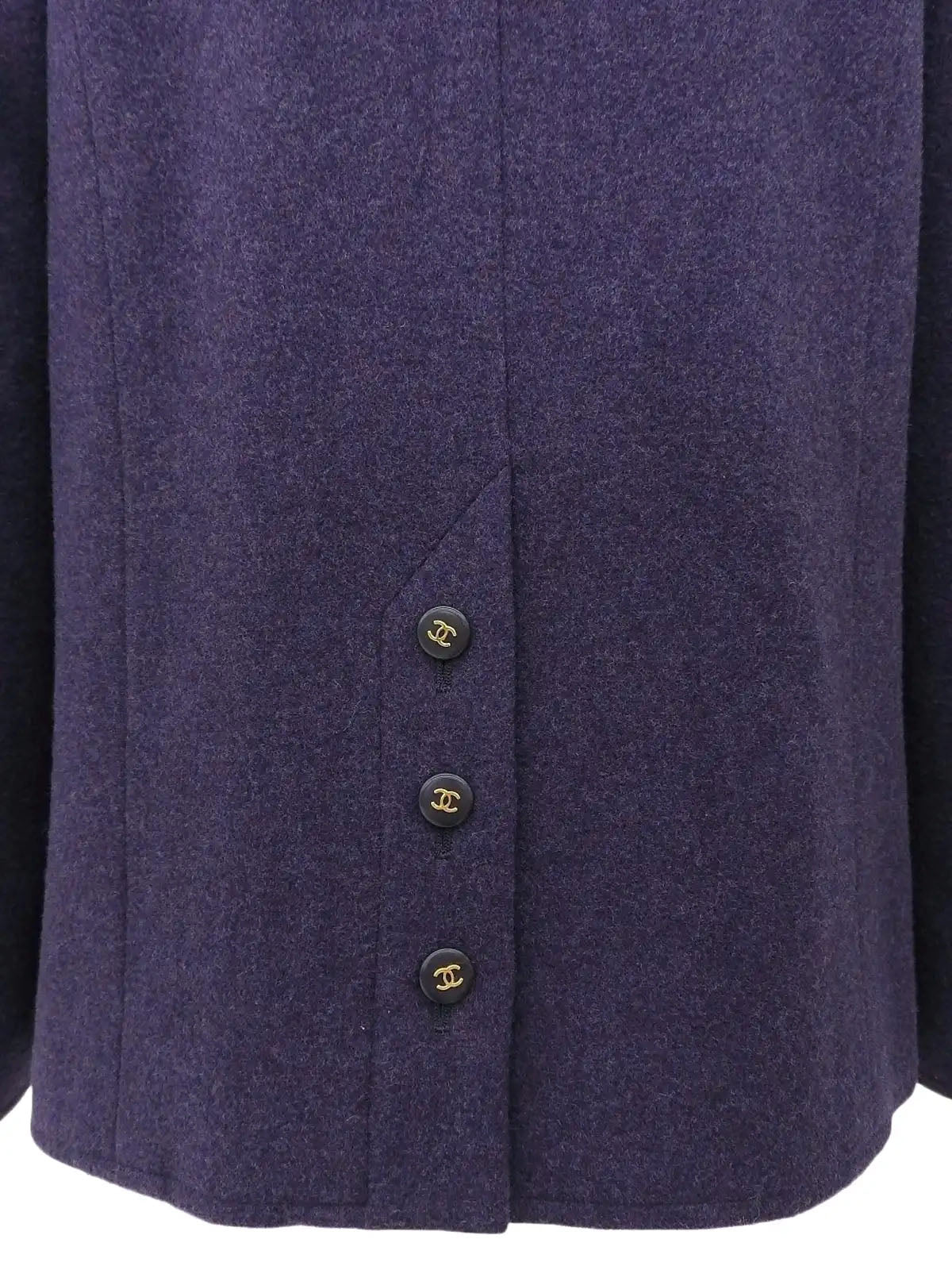 1995 Wool CC Mark Button Jacket, Purple
