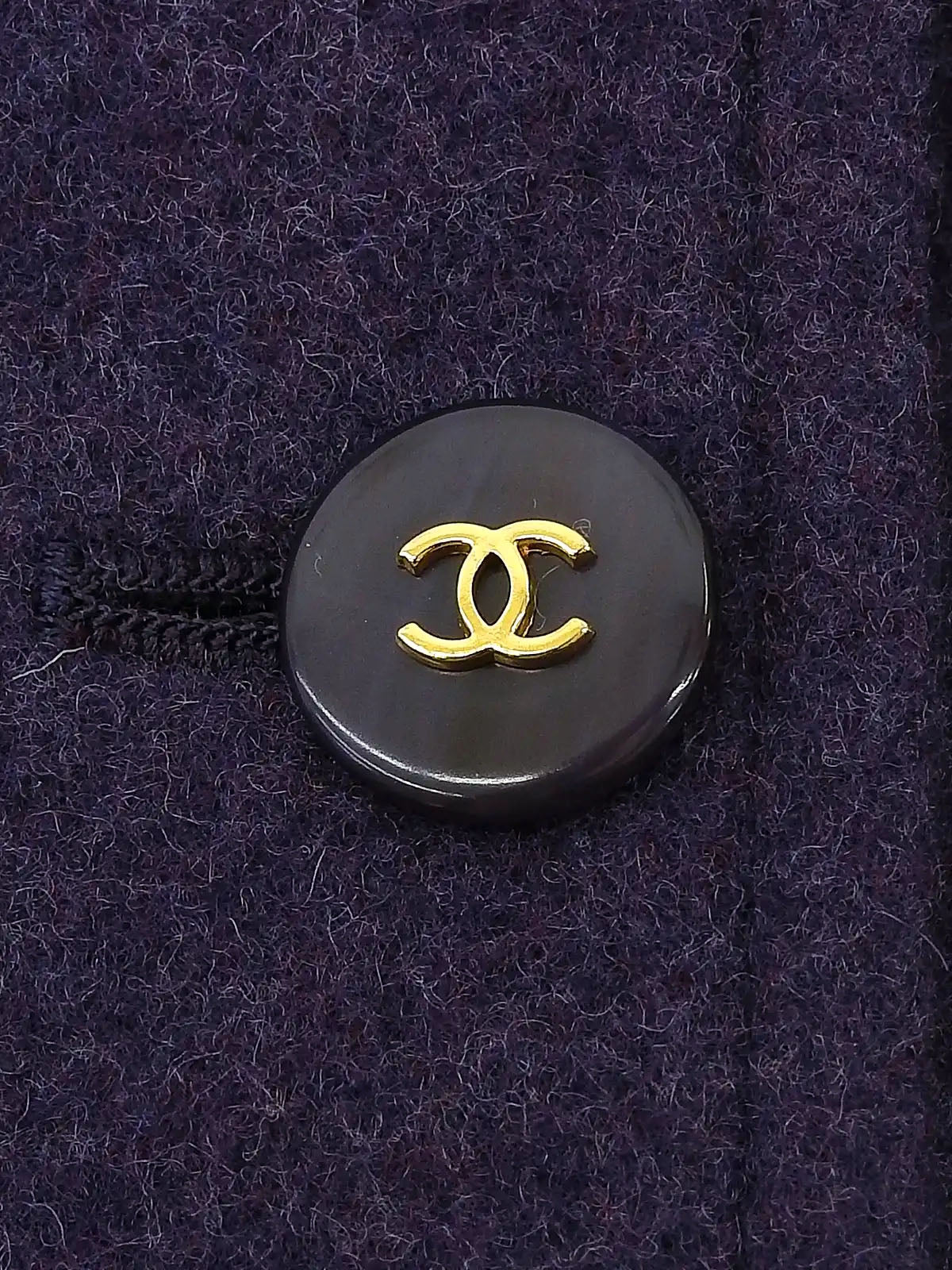 1995 Wool CC Mark Button Jacket, Purple