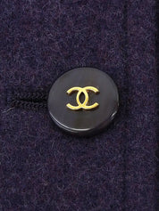 1995 Wool CC Mark Button Jacket, Purple