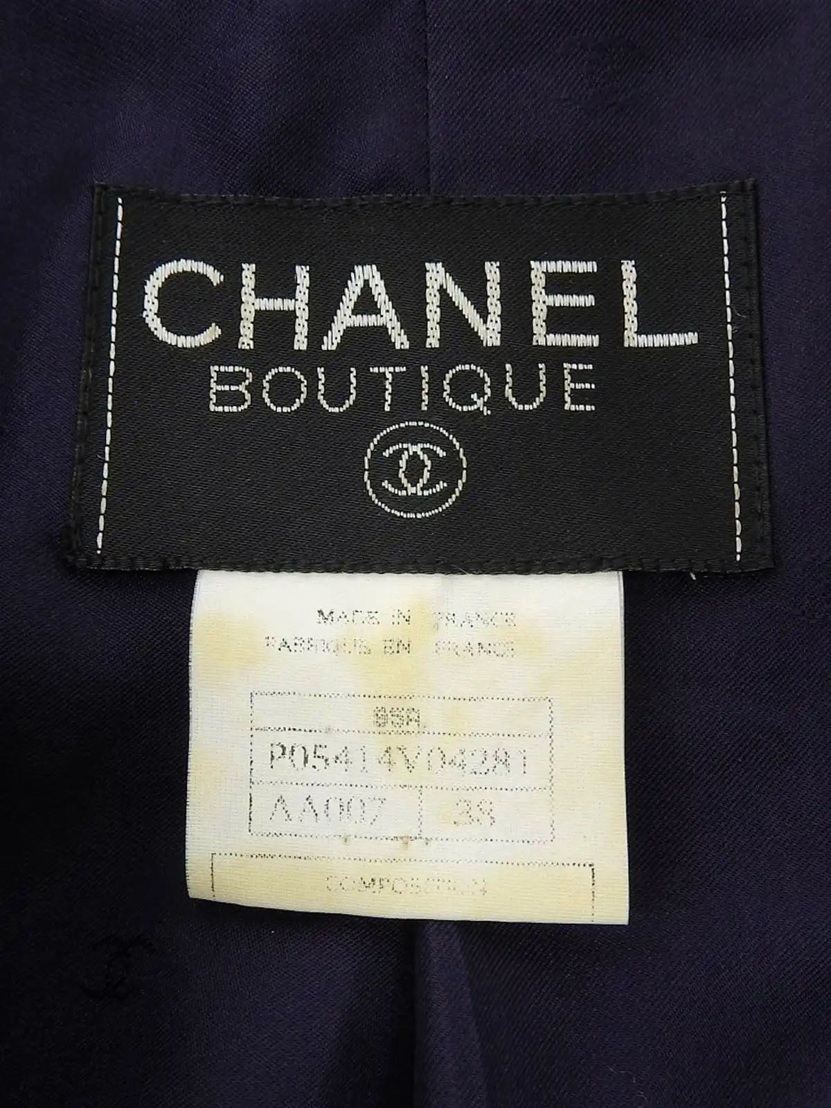 1995 Wool CC Mark Button Jacket, Purple