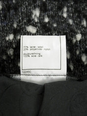 2001年製 ウールCCマークボタントリムデザインジャケット グレー/ネイビー