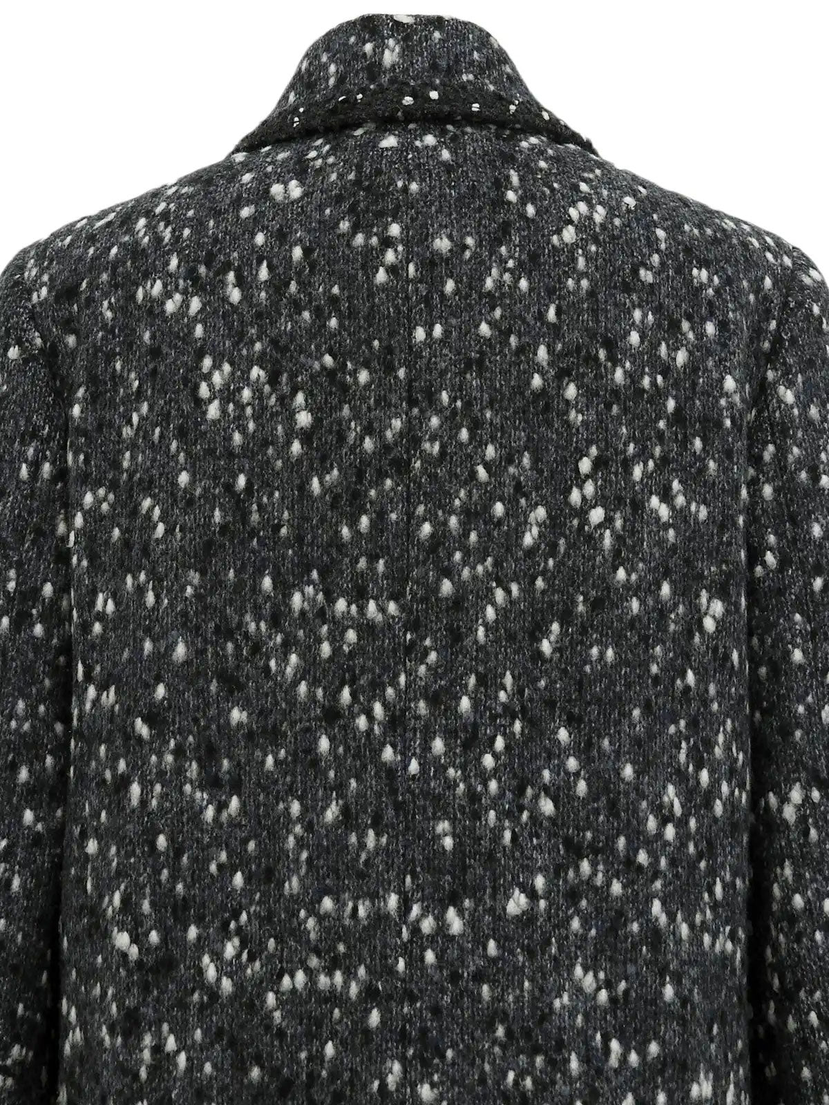 2001年製 ウールCCマークボタントリムデザインジャケット グレー/ネイビー