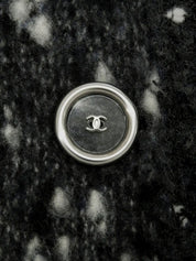 2001年製 ウールCCマークボタントリムデザインジャケット グレー/ネイビー