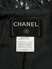 2001年製 ウールCCマークボタントリムデザインジャケット グレー/ネイビー