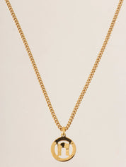 Rhinestone Triomphe Arch Necklace in Gold