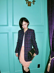 1997 CC Mark Button Tweed Jacket Purple/Multi