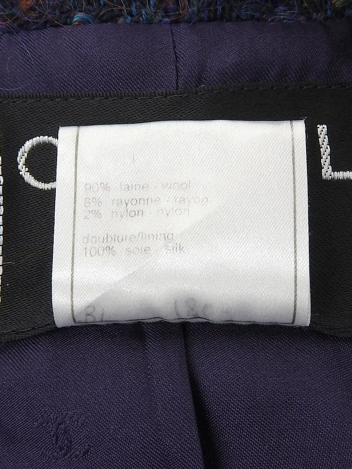 1997 CC Mark Button Tweed Jacket Purple/Multi