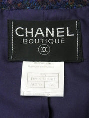 1997 CC Mark Button Tweed Jacket Purple/Multi