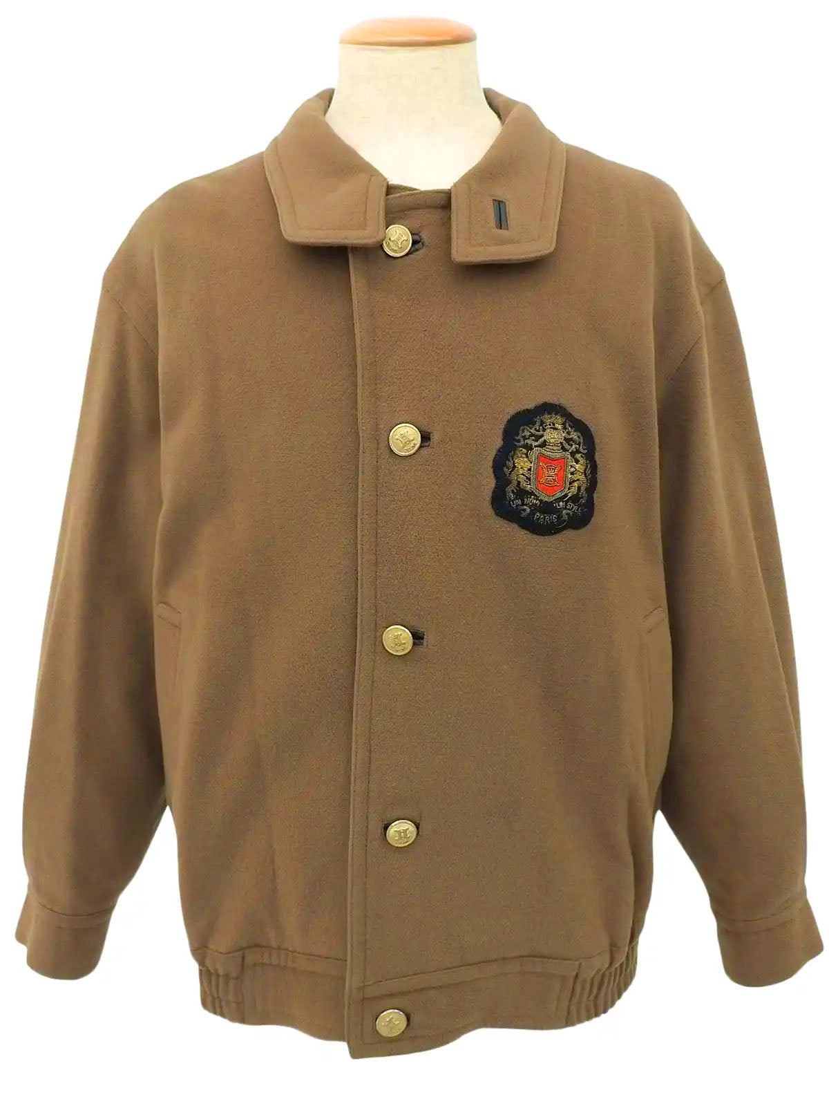 Logo Emblem Patch Blouson Brown