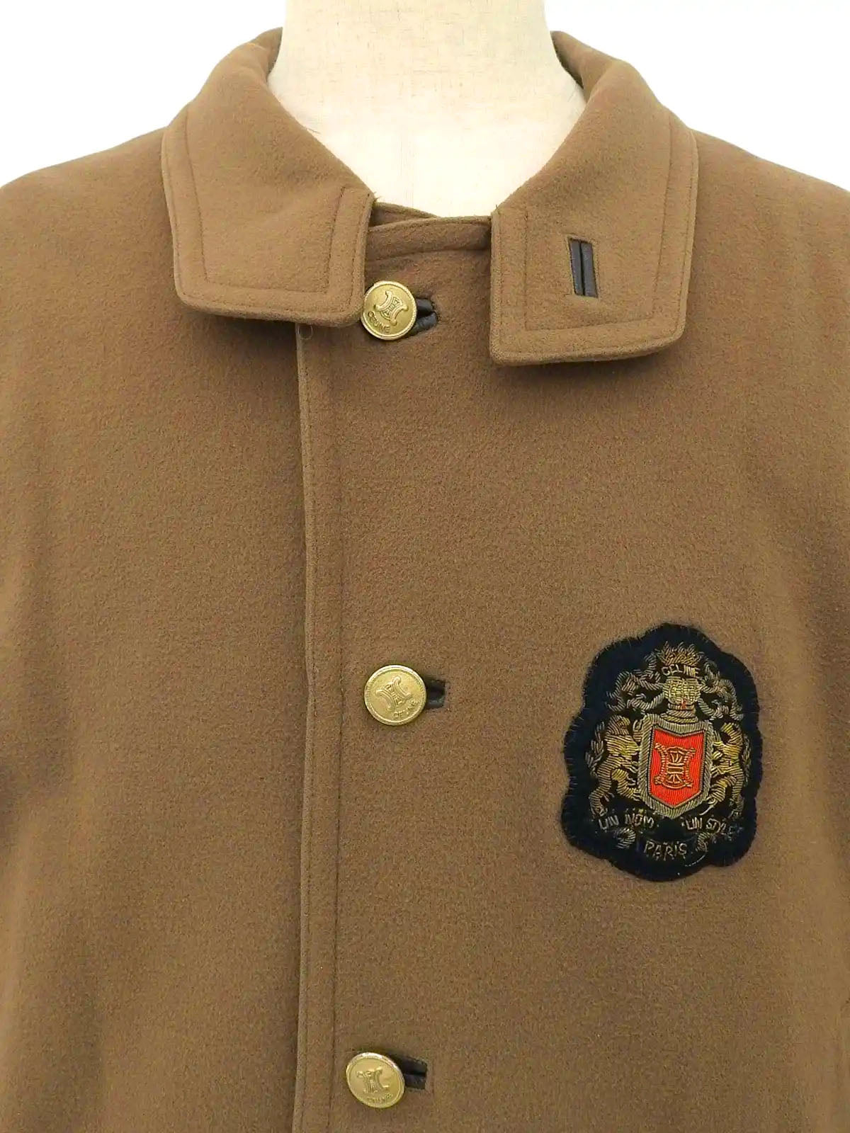 Logo Emblem Patch Blouson Brown