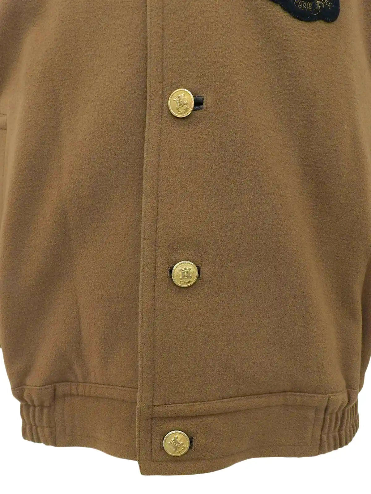 Logo Emblem Patch Blouson Brown