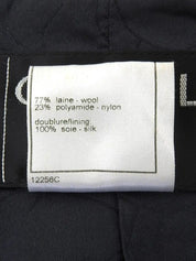 2001 Wool Clear CC Mark Button Knit Vest in Gray/Blue/White