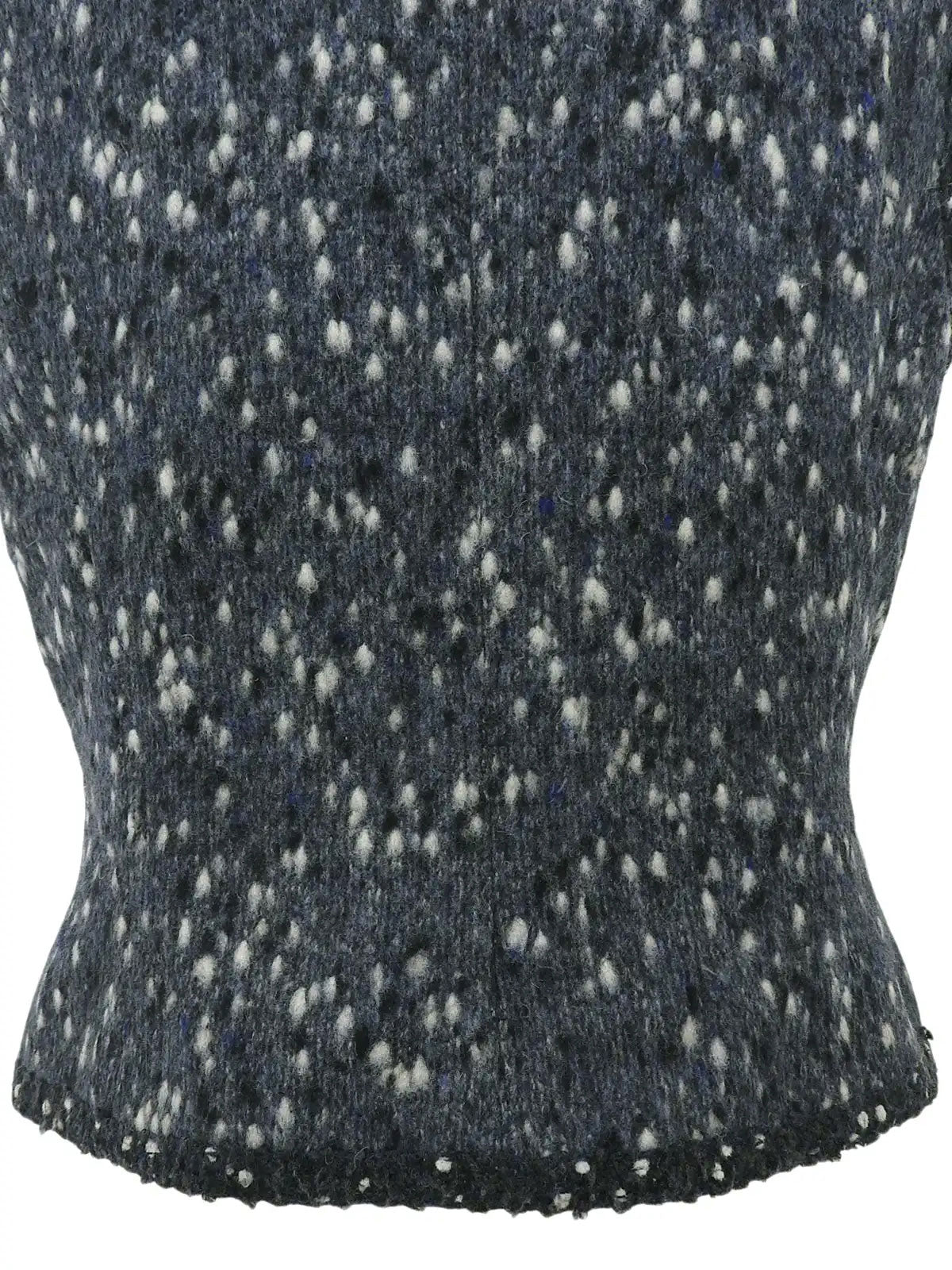 2001 Wool Clear CC Mark Button Knit Vest in Gray/Blue/White