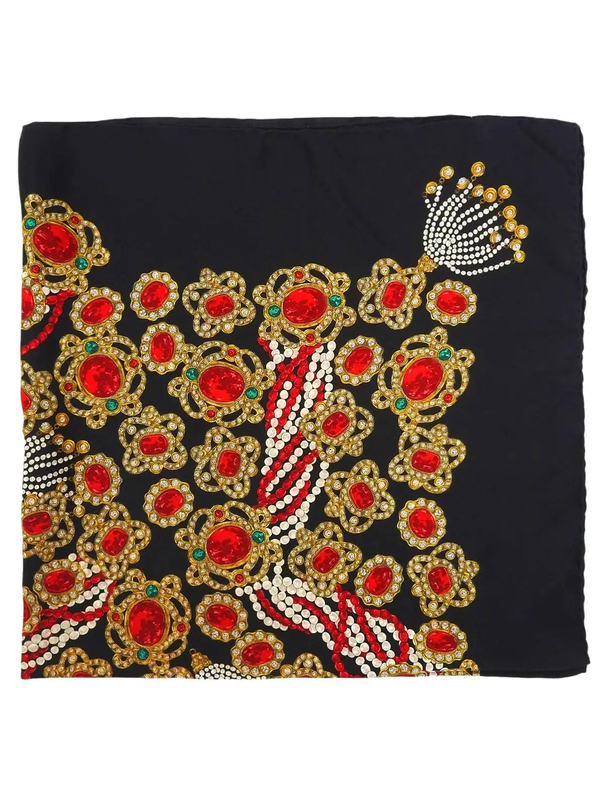 Gripoix Jewelry Pattern Scarf Black/Multi