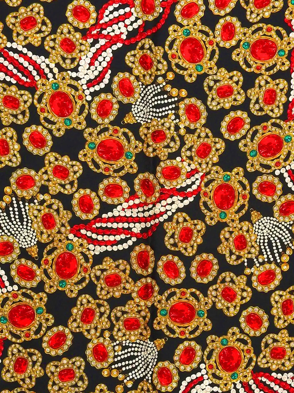 Gripoix Jewelry Pattern Scarf Black/Multi
