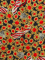 Gripoix Jewelry Pattern Scarf Black/Multi