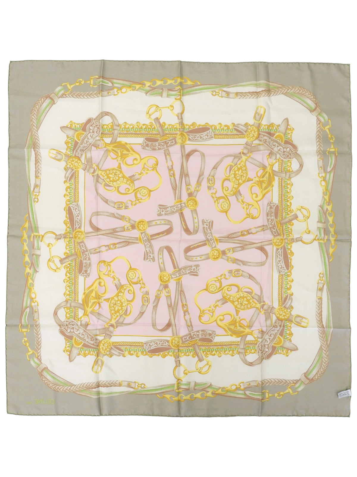 腰带图案围巾 卡其色/多色