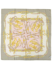 腰带图案围巾 卡其色/多色