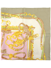 腰带图案围巾 卡其色/多色