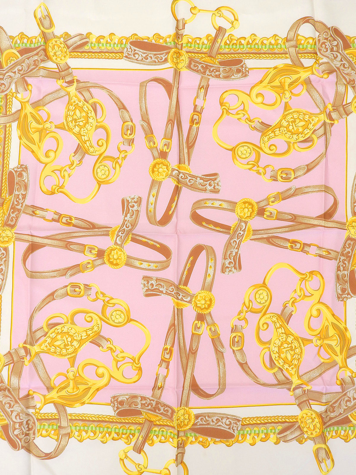 腰带图案围巾 卡其色/多色