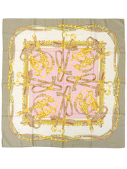 腰带图案围巾 卡其色/多色