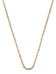 18K925 Twisted Rope Chain Necklace in Silver/Gold