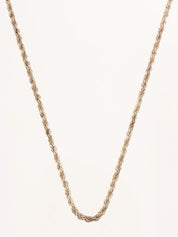 18K925 Twisted Rope Chain Necklace in Silver/Gold
