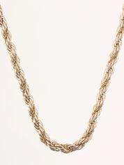18K925 Twisted Rope Chain Necklace in Silver/Gold