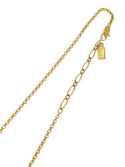 金色方形徽标牌项链