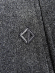Grey wool logo embroidered culottes