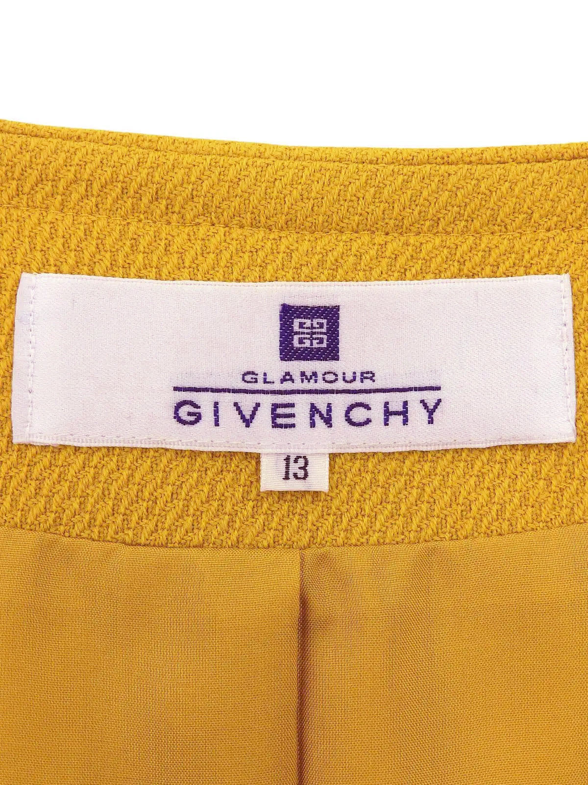 芥末黄羊毛徽标纽扣无领夹克