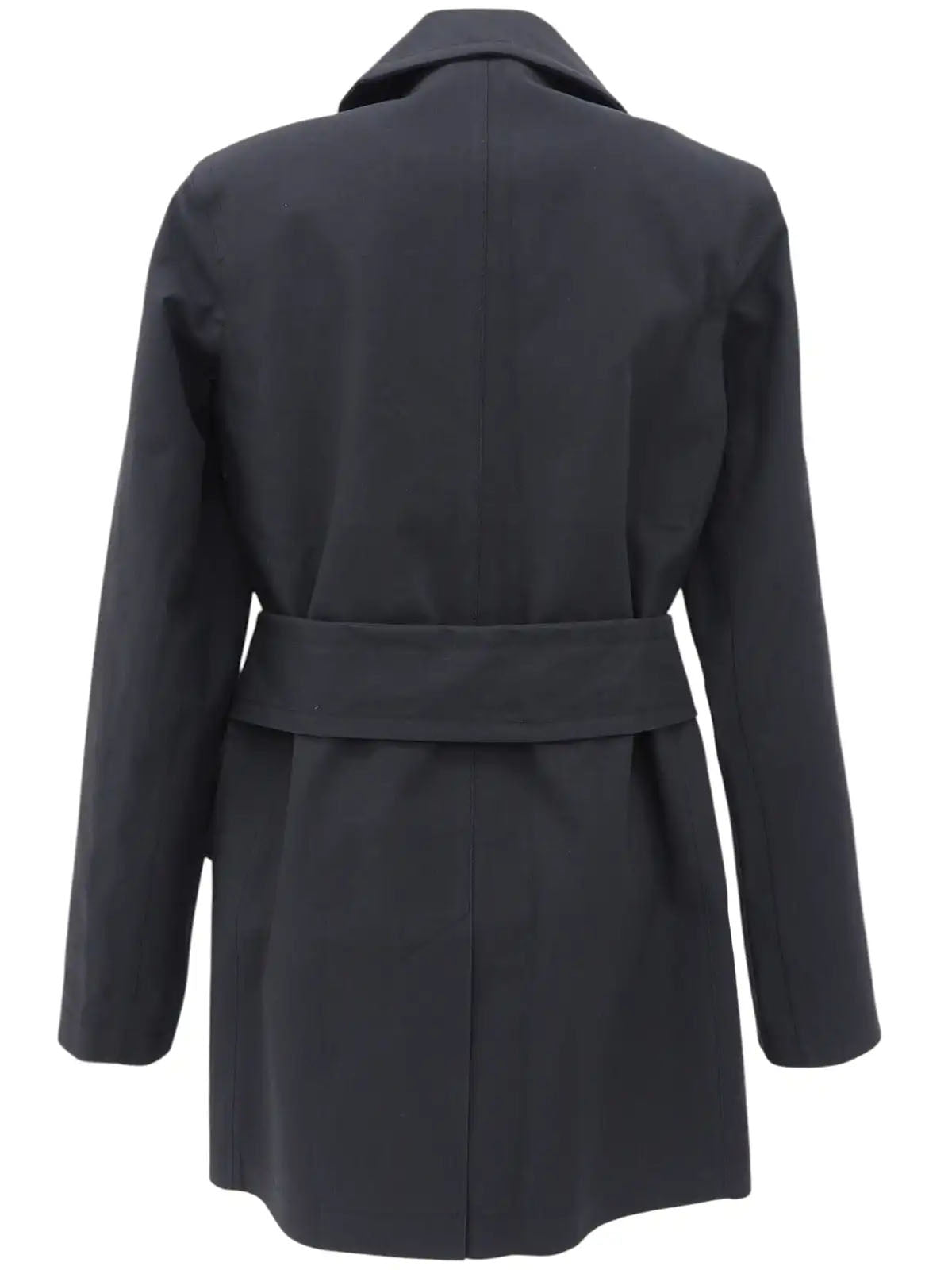 Mackintosh collaboration logo button trench coat in charcoal gray