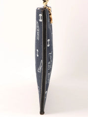 Made in 2001, Icon Pattern CC Mark Charm Chain Bag, Navy