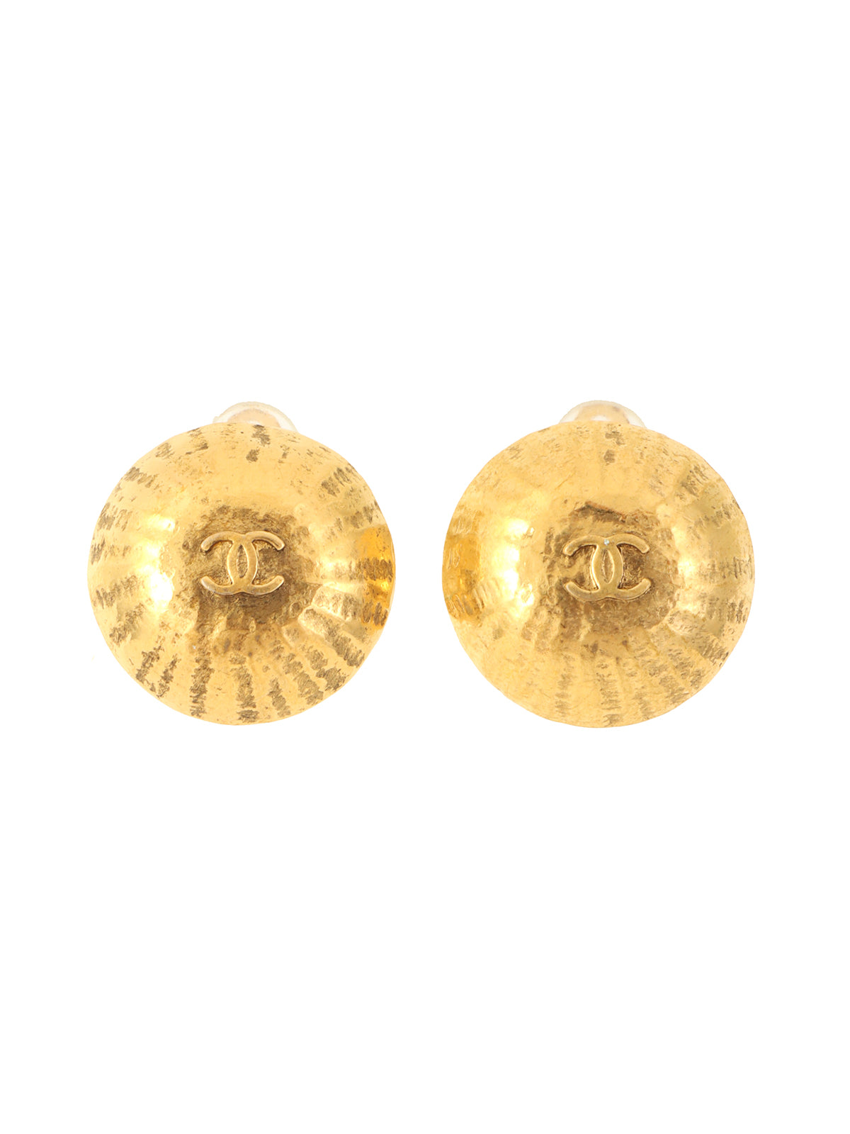 1997年圆形CC标记耳环金