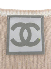 2008 粉色米色穿孔 CC 标志无袖上衣