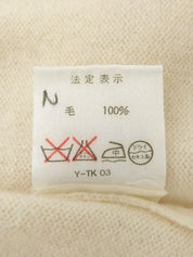 象牙色/黑色双色水钻徽标长袖针织上衣