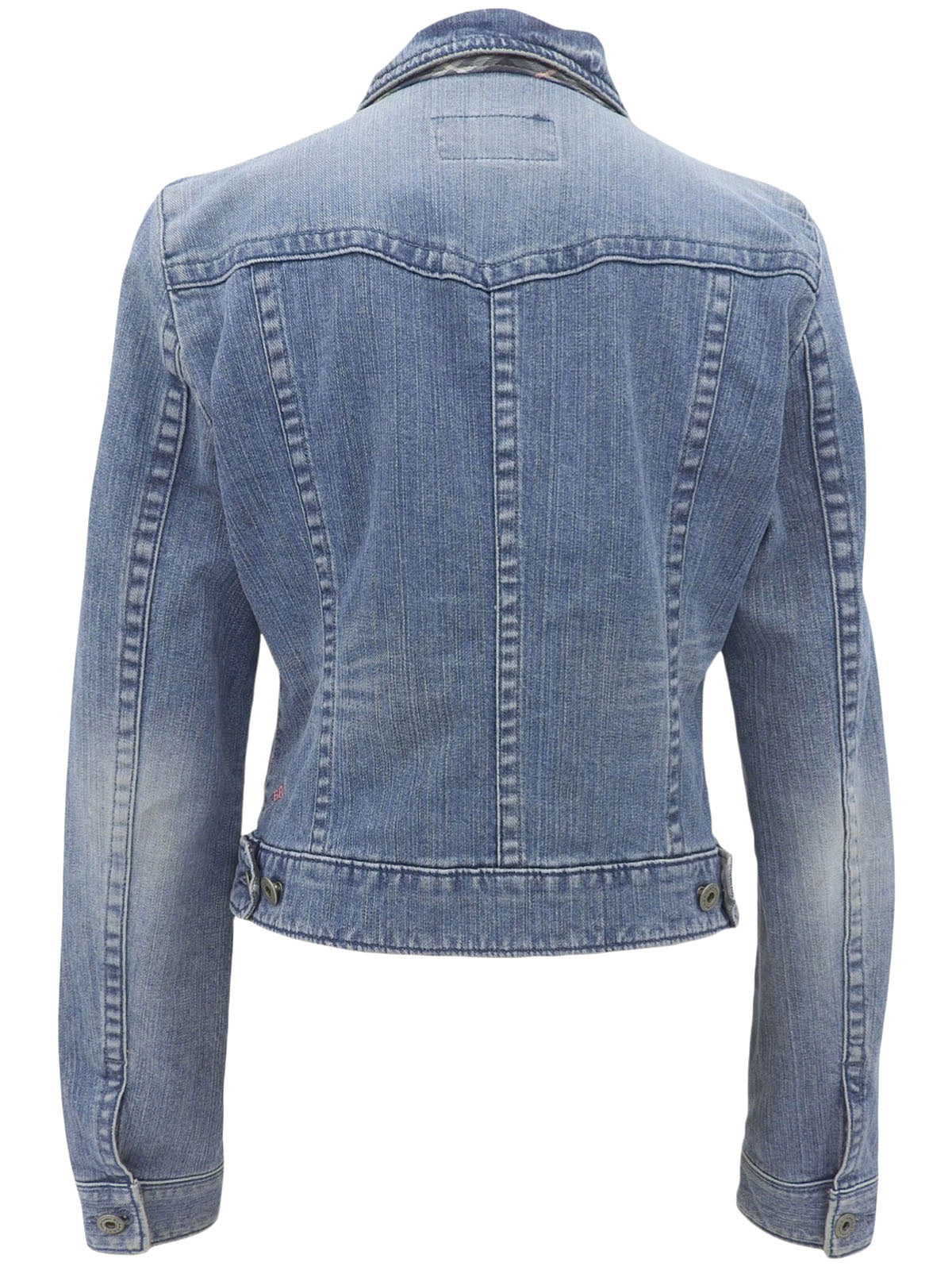 ロゴボタンデニムジャケット ライトブルー