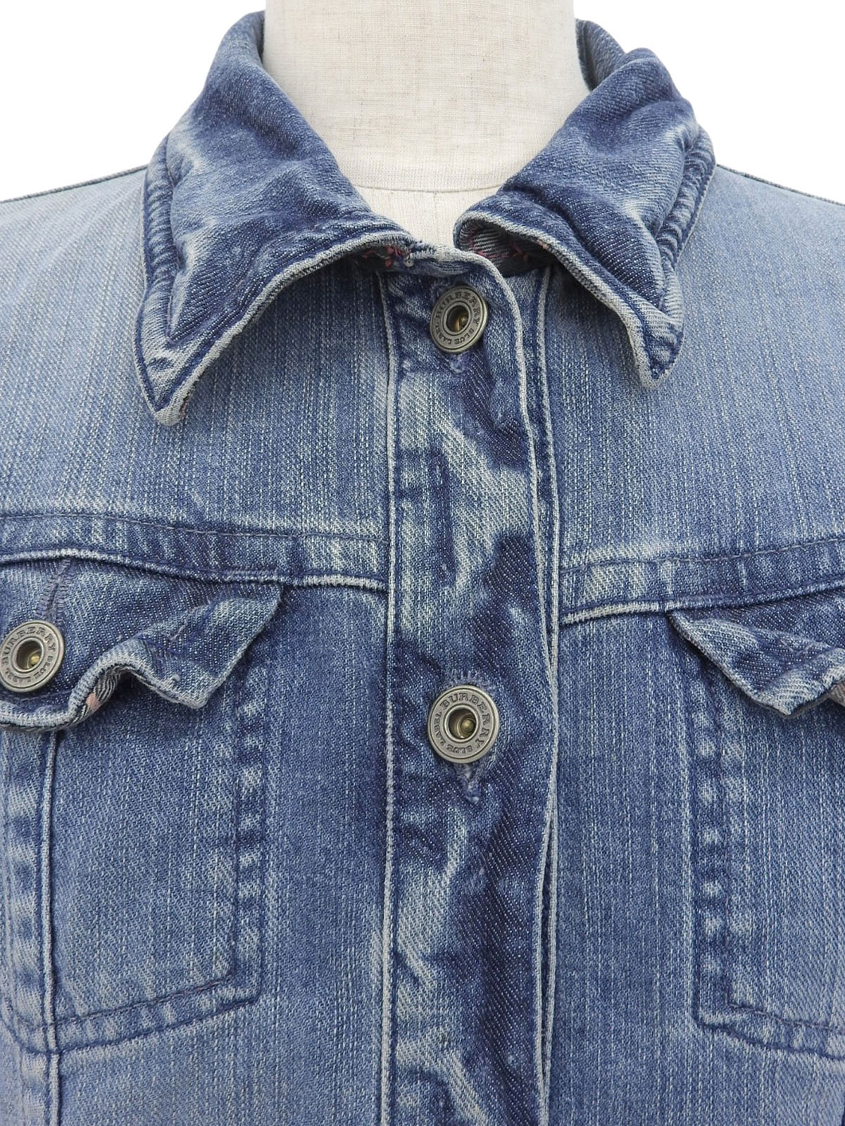 ロゴボタンデニムジャケット ライトブルー