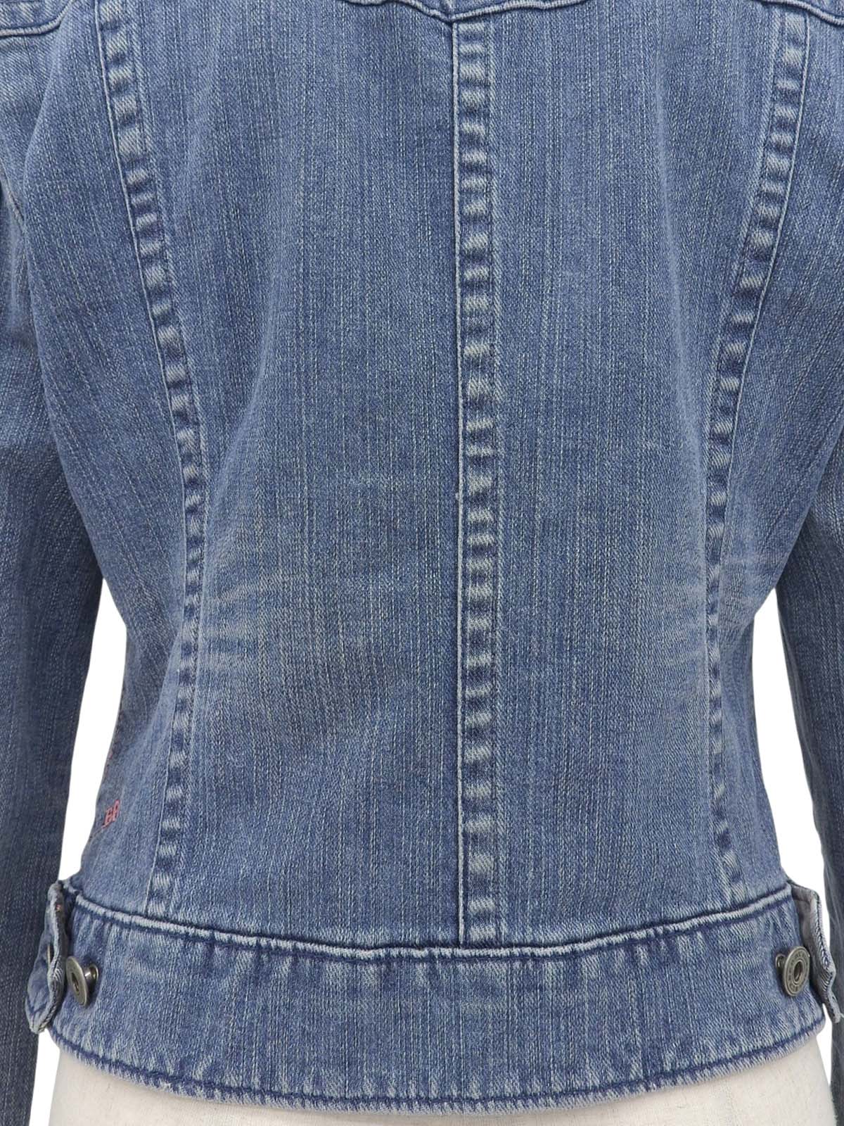 ロゴボタンデニムジャケット ライトブルー