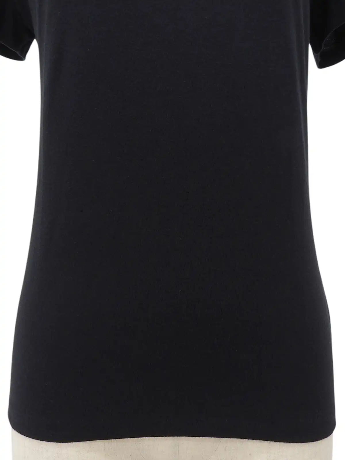 Back Logo Half Sleeve Top in Black