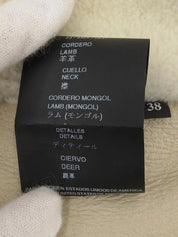 Mouton 象牙色/浅米色徽标拉链长款大衣