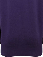 Purple Logo Emblem Knit Top