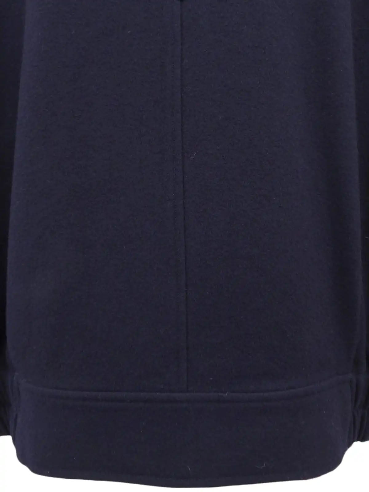 Navy Wool Logo Button Blouson