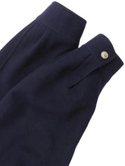Navy Wool Logo Button Blouson