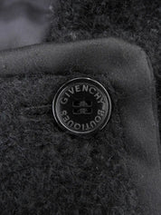Mohair wool long coat in black