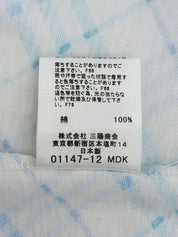 白/蓝格纹徽标刺绣无袖上衣