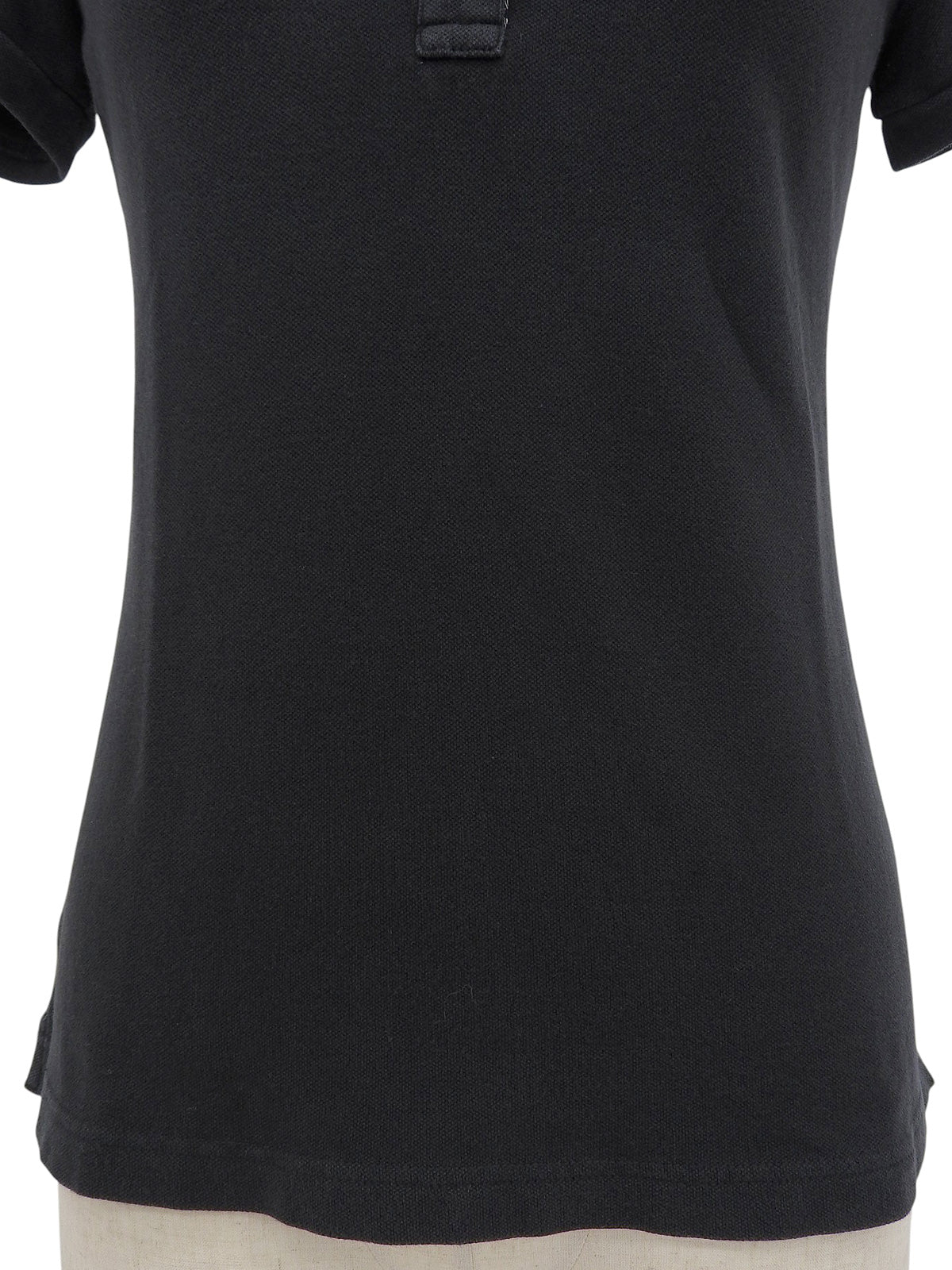 Logo Embroidered Polo Shirt in Black